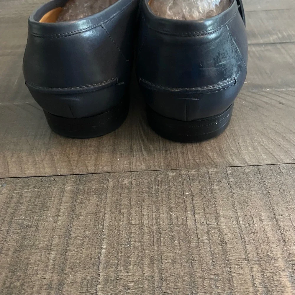 Gucci Mens Navy Blue Leather Horsebit Loafers 247490 Size 10.5